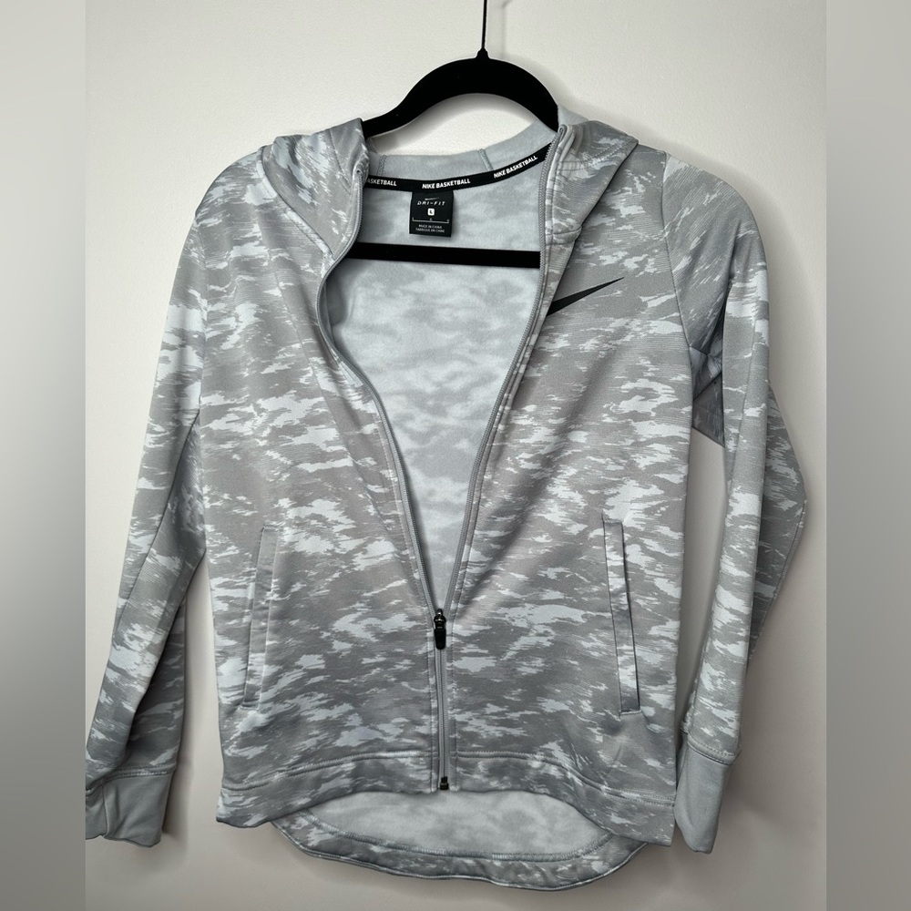Boys - Large Nike Grey Camo Jacket